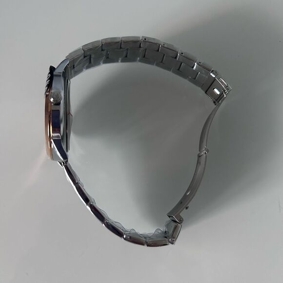 New Genuine Diamond Two-Tone Bracelet Watch Kenneth Cole Silver and Rose Gold - Picture 3 of 6